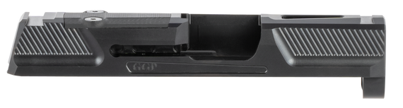 Grey Ghost Precision GGP365BLK2 GGP365 Version 2 Slide Fits Sig P365, Optic Cut Compatible w/Sig RomeoZero & Shield RMS-C, Fine Front & Rear Serrations, 17-4 Stainless Steel w/Black DLC Finish 123994