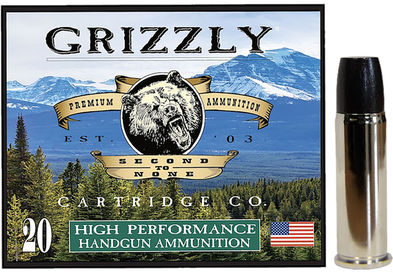 Grizzly Ammo GC44M+P1   44Mag+P+ 355gr Wide Long Nose Gas Check 20 Per Box/10 Case 179699