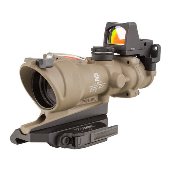 ACOG BAC ECOS 4X32MM FXD RED CROSSHAIR FDE W/QD MOUNT & RMR 892112658