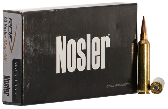 Nosler 60141 Match Grade RDF 28Nosler 185gr RDF Hollow Point Boat Tail 20 Per Box/10 Case 110678