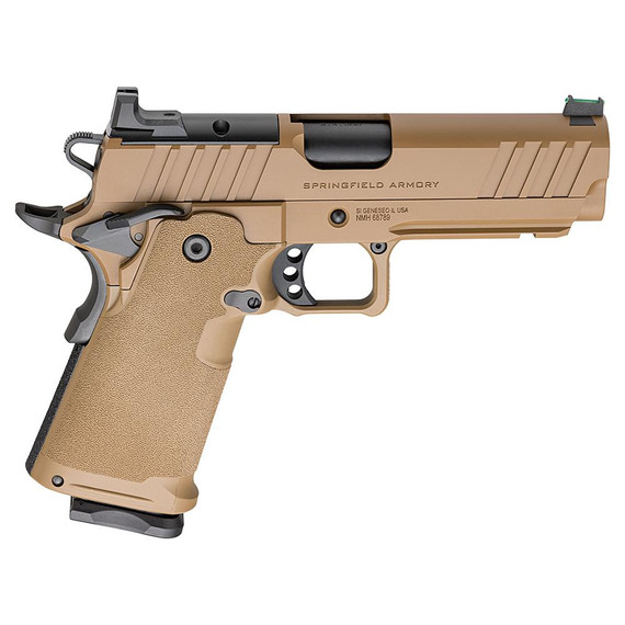 Springfield 1911 DS Prodigy Comp Handgun 9mm Luger 10rd Magazines(2) 4.25'' Barrel Coyote Brown FKPH9117AOSCBLC