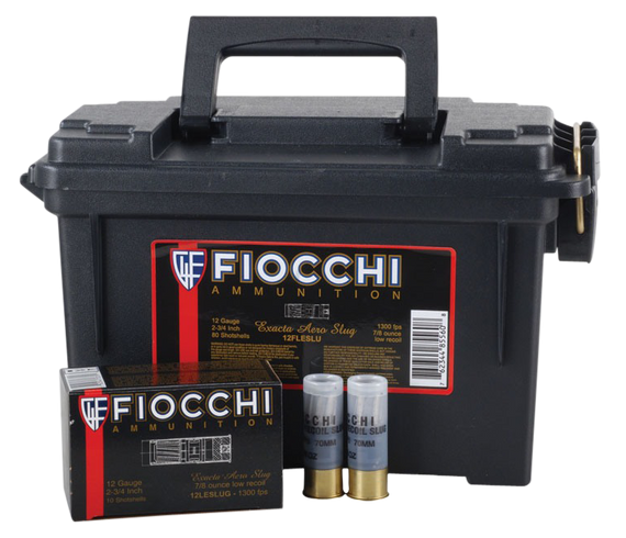 Fiocchi 12FLESLU Aero Extrema 12Gauge 2.75" 7/8oz RifledSlug Shot 10 Per Box/8 Case *Sold by Ammo Can 88830