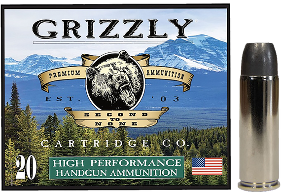 Grizzly Ammo GC45C+P14   45Colt+P 335gr Wide Long Nose Gas Check 20 Per Box/10 Case 179706