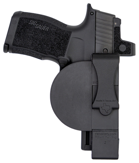 Versacarry 9XS Zerobulk  IWB Size Extra Small Black Resin Belt Clip Fits 3" Barrel Ambidextrous 151664