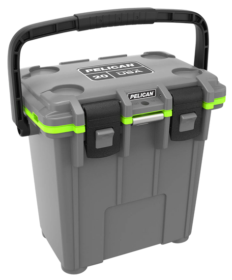 PELICAN 20Q-1-DKGRYEGRN 20QT ELITE COOLER GRY/GRN 157906 PELICAN 20Q-1-DKGRYEGRN 20QT ELITE COOLER GRY/GRN 157906