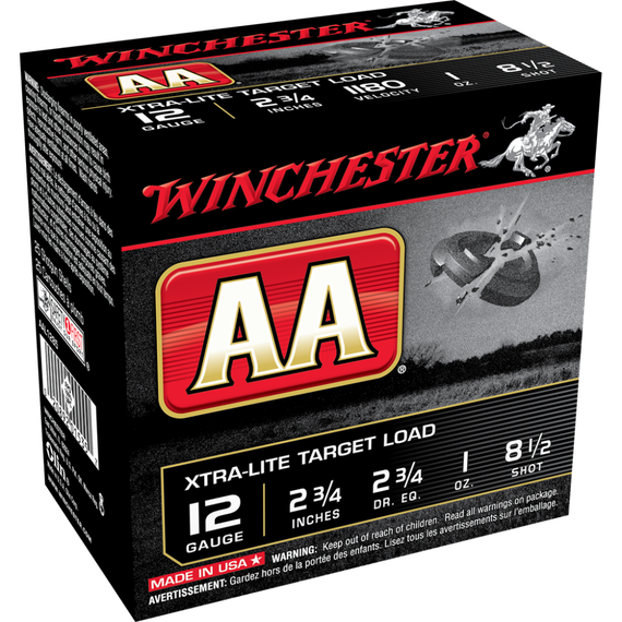 Winchester AA Target 12 ga 2 3/4"  1 oz #8.5 1150 fps - 25/ct WNAAL1285