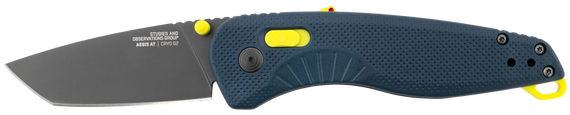 S.O.G SOG11411441 Aegis AT 3.13" Folding Tanto Plain Black TiNi Cryo D2 Steel Blade/Indigo w/Acid Accents GRN Handle 144920
