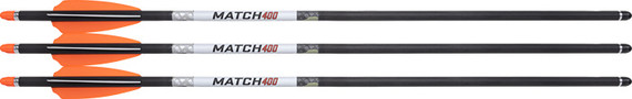 WICKED RIDGE XBOW ARROW MATCH</br>400 CARBON 20" ALPHA HP 3PK HEA7603