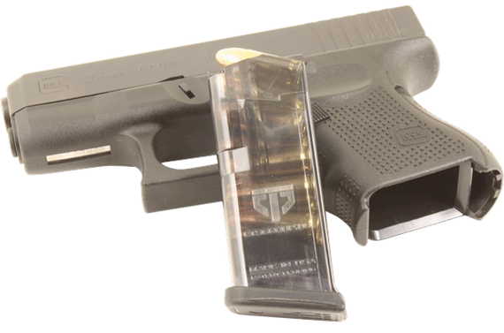 ETS Group GLK26 Pistol Mags  10rd 9mm Luger Compatible w/ Glock 26 Gen1-5 Clear Polymer 3178