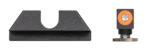 Night Fision GLK003014OGZ Tritium Night Sights For Glock  Green Tritium Orange Outline Front Sight- Black/Blank Rear Sight Glock 42/43/43X 100259