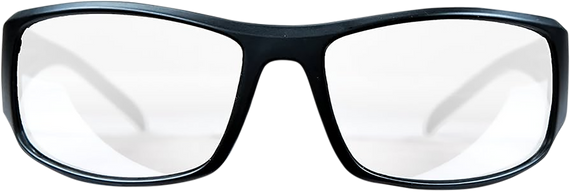 M&P Accessories 110168 Thunderbolt Shooting Glasses Full Size Clear Mirror Lens Black Frame 142503