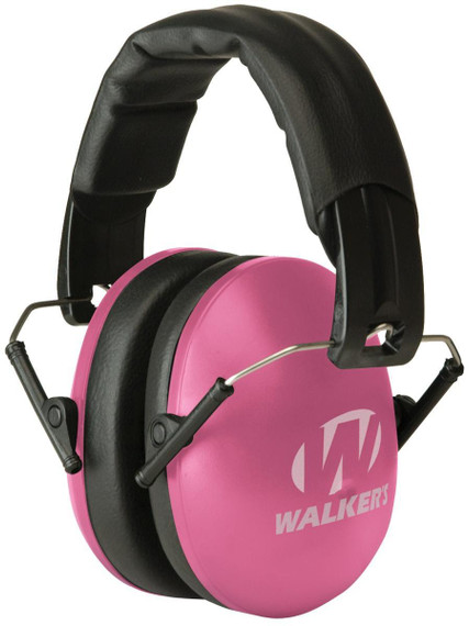 Walker's Small Passive Folding Ear Muffs- Pink 23dB NRR WFGWPYWFM2P