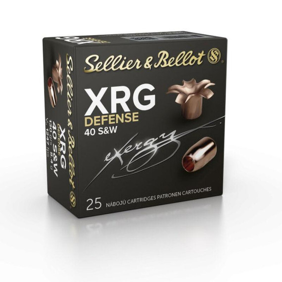 Sellier & Bellot XRG Defense Handgun Ammuntion .40 S&W 130gr HP 1247 fps 25/ct ZYSB40XA