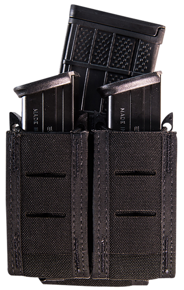 High Speed Gear 41PT02BK TACO Duty Double Pistol Mag, Black Nylon with MOLLE Exterior, Fits MOLLE & 2" Belt 160946