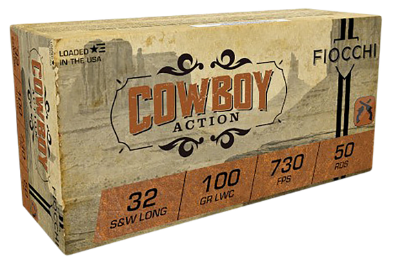 Fiocchi 32LA Cowboy Action  32S&WLong 100gr Lead Wadcutter 50 Per Box/20 Case 33459
