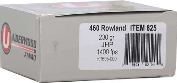UNDERWOOD 460 ROWLAND 230GRJHP 20RD 10BX/CS A625