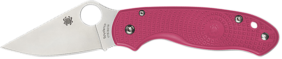 Spyderco C223PN Para 3 Lightweight Breast Cancer EDC 2.93" Folding Plain Satin CTS BD1N SS Blade, Pink Textured FRN Handle 165429 Spyderco C223PN Para 3 Lightweight Breast Cancer EDC 2.93" Folding Plain Satin CTS BD1N SS Blade, Pink Textured FRN Handle 165429
