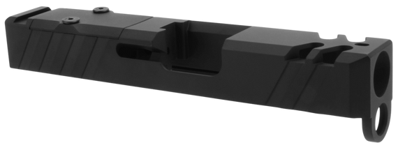 TacFire  Replacement Slide  9mm Luger Graphite Black Cerakote Stainless Steel with Optics Cut & Slide Ports for Glock 26 Gen3 146767