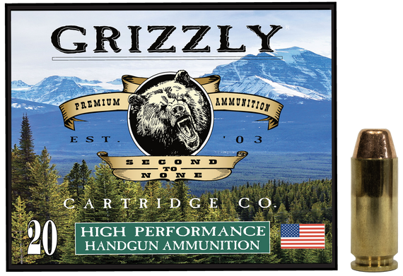 Grizzly Ammo GC10CM2   10mmAuto 200gr Full Metal Jacket Flat Point 20 Per Box/10 Case 179685