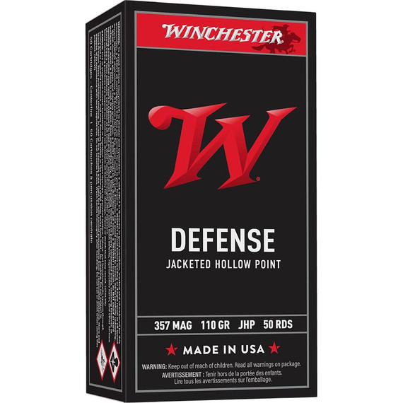 Winchester USA Handgun Ammunition .357 Mag 110 gr JHP 50/ct WNQ4204