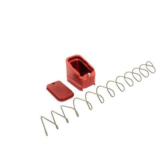 Shield Arms Magazine Extension +5/+4 for Glock 17/22/34/35/19X/45 Red QSG17ME5RED
