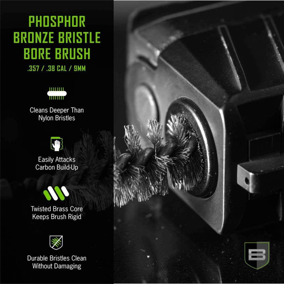 Breakthrough Clean Technologies Phosphorus Bronze Bristle Bore Brush 357/.38/9mm Luger ANBT357389PBBB