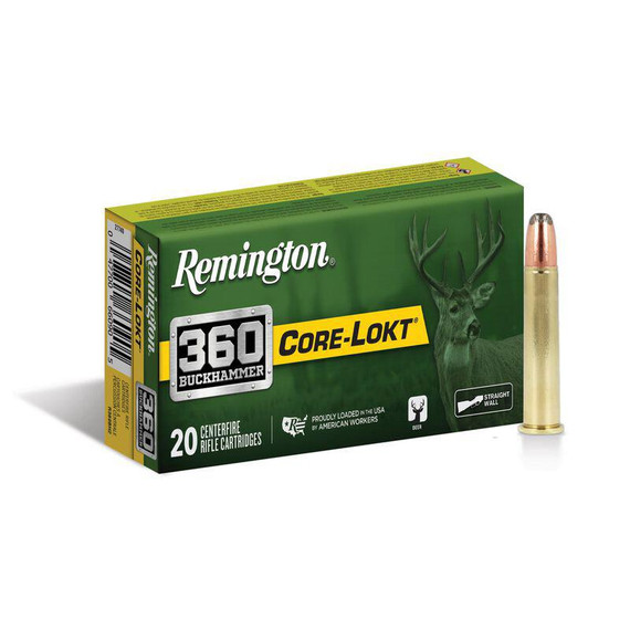 Remington Core-Lokt Rifle Ammunition .360 Buckhammer 180gr SP 2400 fps 20/ct RTR27742