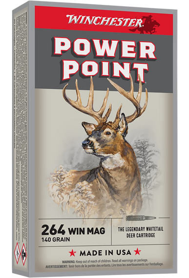 Winchester Ammo X2642 Power-Point  264WinMag 140gr 20 Per Box/10 Case 67534