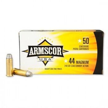 Armscor Handgun Ammunition .44 Mag 240 gr SWC 950 fps 50/ct YMFAC44M1N