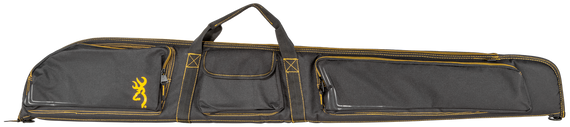 Browning 1419559902 Black & Gold Shotgun Case Black w/Buck Mark Logo 600D Polyester Ripstop 54" 108070