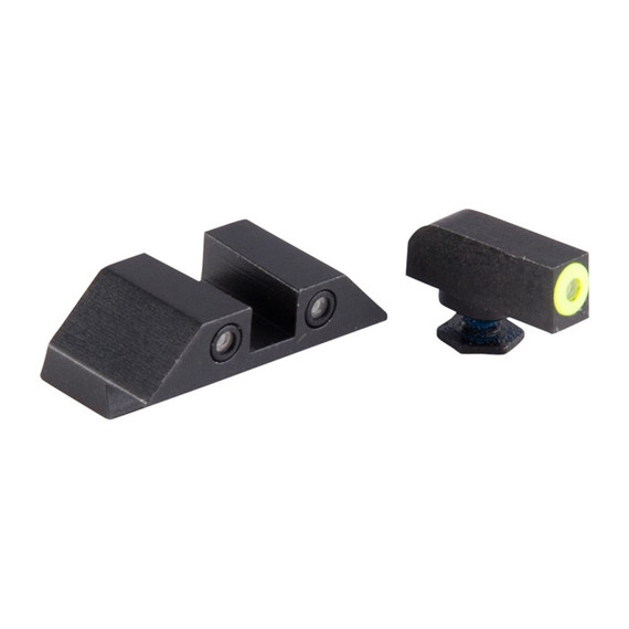 GLOCK 17/19/33/46 YELLOW FRONT & BLACK SQUARE NOTCH REAR 100029958