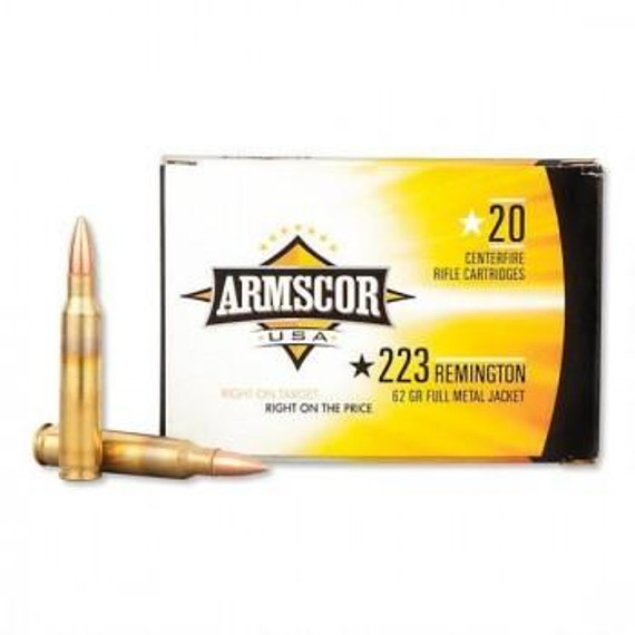 Armscor Rifle Ammunition .223 Rem 62 gr FMJ 2963 fps 20/ct YMFAC2238N