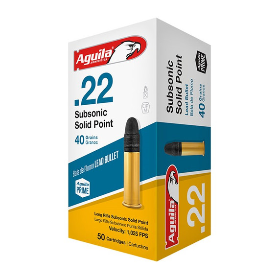 22 LONG RIFLE 40GR SUBSONIC LEAD SOLID POINT 50/BOX 105004354