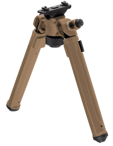 Magpul MAG933-FDE Bipod  M-LOK Attachment, Flat Dark Earth Mil-Spec Anodized Aluminum,  6.80-10.30" Vertical Adjustment, Rubber Feet for AR-Platform 114354
