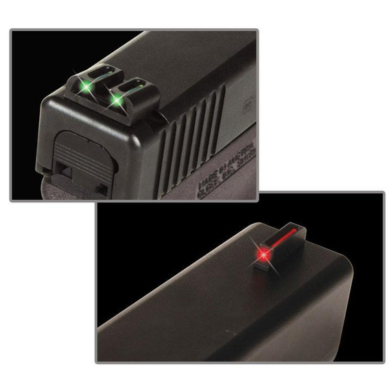 Truglo Fiber-Optic Sights (High) Fit Glock 20 21 25 28 29 30 31 32 37 40 and 41 - Front Red/Rear Green XRTG131G2