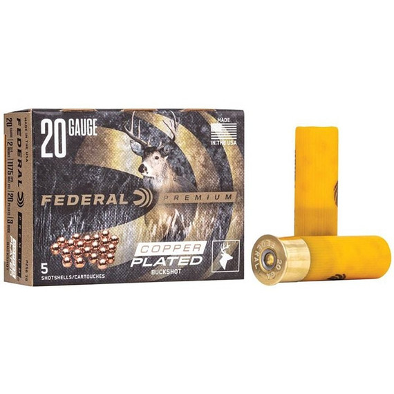 PREMIUM  20 GAUGE 2-3/4'' 20-PELLET #3 BUCKSHOT 5/BOX 105003302