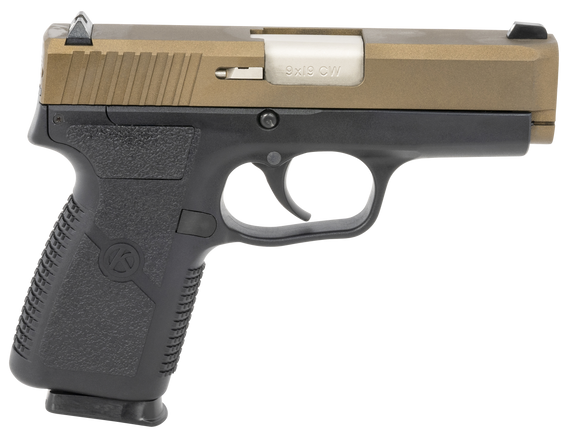 Kahr Arms CW90G93BB CW9  9mm Luger 7+1 3.50" Matte Stainless Barrel, Burnt Bronze Cerakote Serrated Steel Slide, Black Polymer Frame, Black Textured Polymer Grips 147715