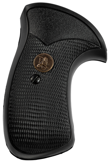 Pachmayr 03270 Compact Grip Checkered Black Rubber for S&W K/L Frame with Round Butt 73234
