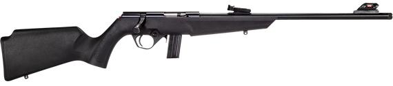 Rossi RB22L1611 RB22  Compact 22 LR 10+1, 16" Matte Black Button Rifled Free Floating Steel Barrel, Matte Black Stainless Steel Receiver, Black Monte Carlo Stock, Right Hand 151213
