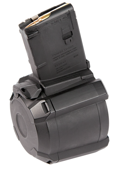 Magpul MAG576-BLK PMAG GEN M3 60rd Drum 223 Rem/5.56x45mm NATO Fits AR-15/M16/M4 Black Polymer 10610