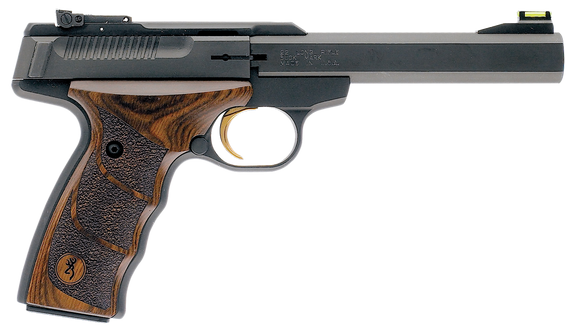 Browning 051428490 Buck Mark Plus UDX *CA Compliant 22 LR 10+1 5.50" Matte Black Slab Side Barrel, Matte Black Serrated Slide & Aluminum Frame, Finger Groove Laminate Grip 45433