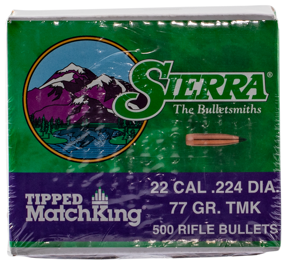 Sierra 7177C Tipped MatchKing  22Cal 77gr Tipped MatchKing 500/Box 110776
