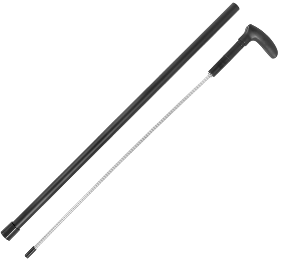 Cold Steel CSCN38CBL Cable Whip Cane Black Carbon w/Zinc Plating 32" OAL 164906