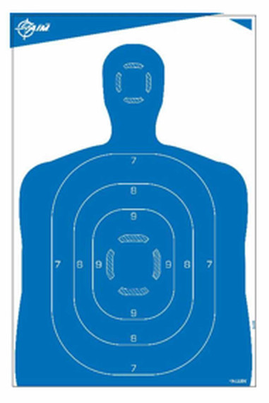 Allen EZ AIM Blue Silhouette Paper Targets 23"x35"- 4/ct AN15331