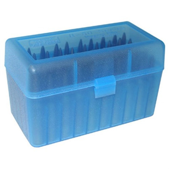 FLIP TOP RIFLE AMMO BOX 224 CLARK-9.3X57MM 50 ROUND BLUE 749000256