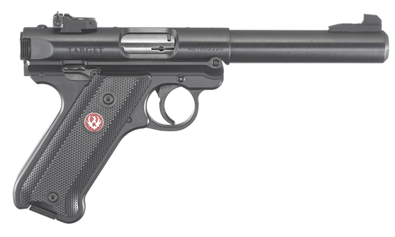 Ruger 40101 Mark IV Target 22 LR 10+1 5.50" Blued Bull Barrel Blued. Blued Aluminum Frame, Drilled & Tapped Receiver, Black Checkered Polymer Grip, Right Hand 22347