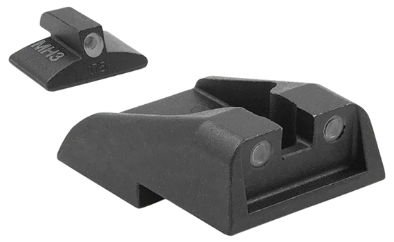 Meprolight USA 195933101 Tru-Dot  Green Tritium White Outline Front Sight-Green Tritium White Outline Rear Sight IWI Jericho 941/Baby Eagle 134502