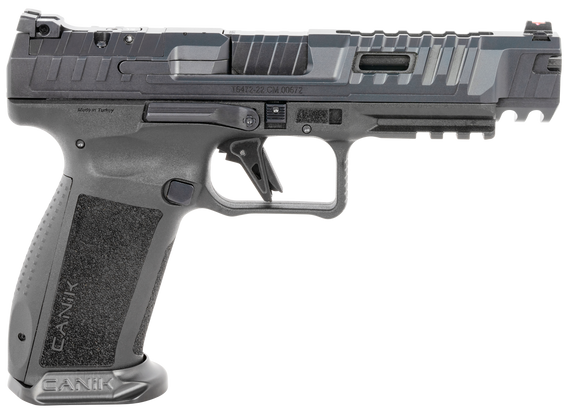 Canik HG6815N SFx Rival 9mm Luger 18+1 5" Black Steel Barrel, Dark Side Ported/Serrated Steel Slide, Polymer Frame w/Beavertail & Picatinny Rail, Ambidextrous 142766