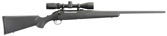 Ruger 16934 American  Full Size 308 Win 4+1 22" Matte Black Steel Barrel, Matte Black  Alloy Steel Receiver w/Picatinny Rail, Black Fixed Synthetic Stock, Vortex Crossfire II 3-9x40mm 5118