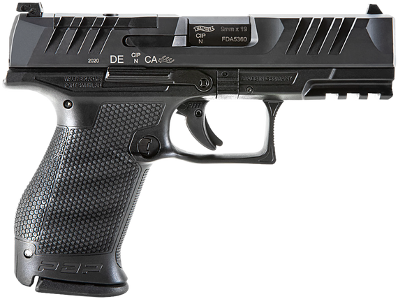 Walther Arms 2851229 PDP Compact Optic Ready 9mm Luger 4" 15+1 Black Black Steel Slide Performance Duty Textured Black Polymer Grip 133692
